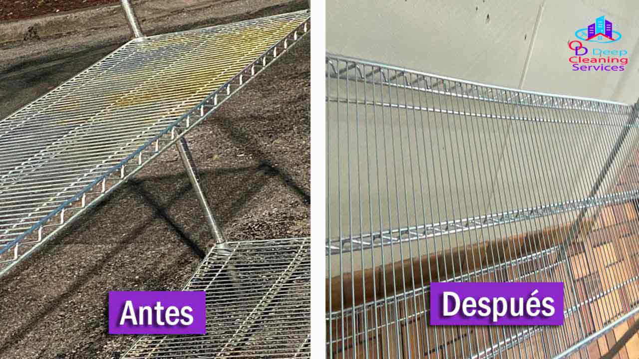 Limpieza De Estantería De Alambre